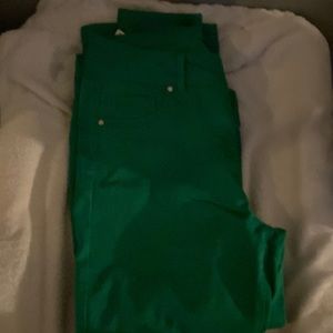 Green stretch jeans